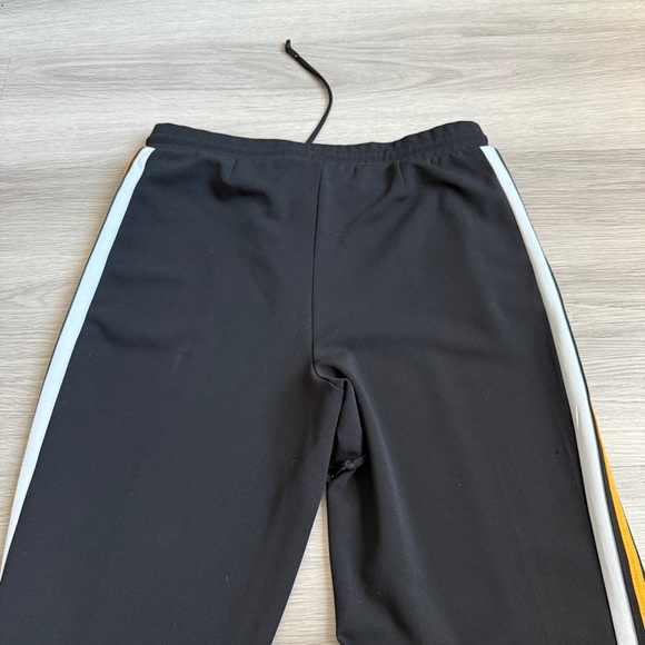 Boom Boom Jeans Track Pants Size L - Black w/ White & Gold Stripes - Picture 2 of 8